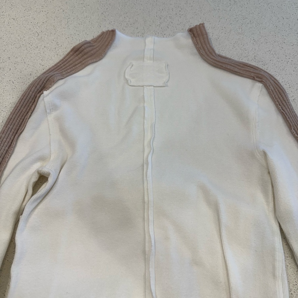 We The Free Overdrive Layering Ribbed Ivory and Tan Top - Picture 3 of 5